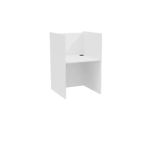 Student Study Booths - H1230 x W800 x D800mm - One Person - White